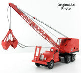 #CUST1052 1/50 Shield Bantam Crane with Clamshell on White WC22 Truck, 2010 National Toy Truck'n Construction Show