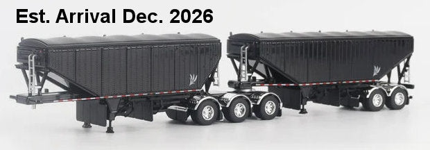 #J164FFGTR0002 1/64 B-Train Grain Trailers, Black with Black Frame