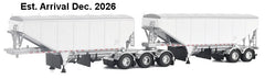 #J164FFGTR0003 1/64 B-Train Grain Trailers, White with Silver Frame