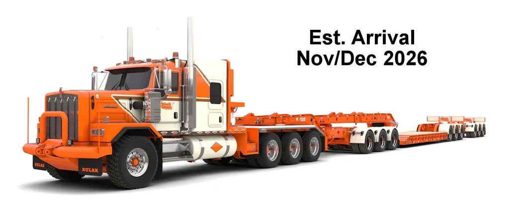#J164FFGT0001 1/64 Kulak & Sons Trucking Kenworth C500 & 3x3x3 Heavy Haul Lowboy with Jeep & Booster