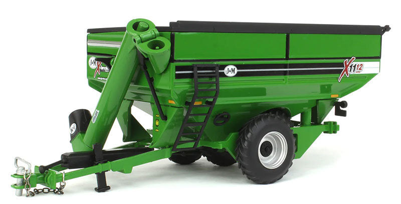 #JMM031 1/64 Green J&M X1112 X-Tended Reach Grain Cart with Tandem Walking Duals