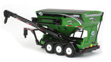 #JMM034 1/64 Green J&M LC390 Gooseneck Bulk Seed Tender with Triple Axle