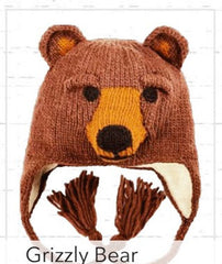 #KC011C Youth Grizzly Bear Animal Hat