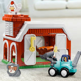 #MSB-12 Farm Animals Musical Barn Playset