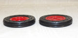 #SY138 1/16 Plastic Front Tractor Tire with Red Rim, Pair - AS IS