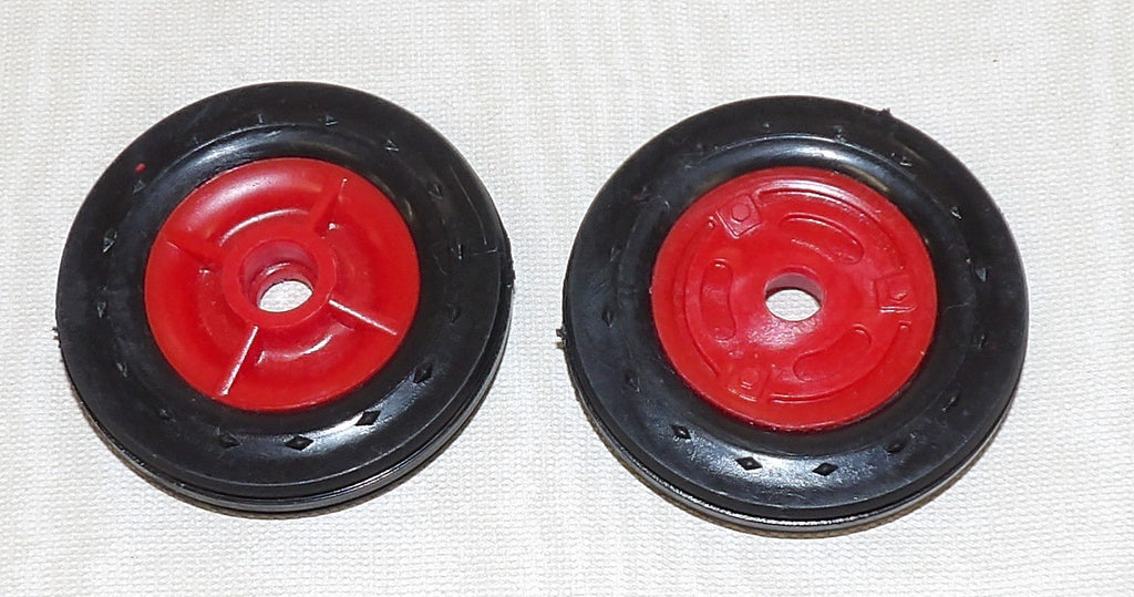 #SY138 1/16 Plastic Front Tractor Tire with Red Rim, Pair - AS IS