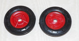 #SY138 1/16 Plastic Front Tractor Tire with Red Rim, Pair - AS IS