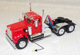 #SY159 1/64 Viper Red White Western Star Day Cab - Broken Fender Light, No Box, AS IS