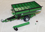 #SY162 1/64 Green J&M X1112 X-Tended Reach Grain Cart with Tandem Walking Duals - Broken Auger, AS IS