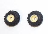 #SY202 1/64 Rubber FWA Tires with White Rims, 5/8" x 1/4"