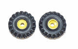 #SY204 1/64 Rubber FWA Tires with Yellow Rims, 13/16" x 9/32"