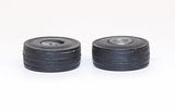 #SY207 1/64 Rubber Front Tires with Silver Rims, 5/8" x 1/4"