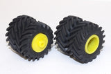 #SY213 1/64 Trelleborg 850/60x38 Rubber Tires with Yellow Duals Rims - Pair
