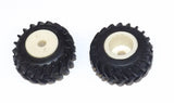 #SY221 1/64 Rubber Tires with White Rims, 1" x 1/2"