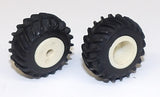 #SY221 1/64 Rubber Tires with White Rims, 1" x 1/2"