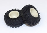 #SY221 1/64 Rubber Tires with White Rims, 1" x 1/2"
