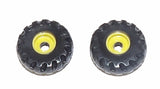 #SY227 1/64 Plastic FWA Tires with Yellow Rims, 9/16" x 1/4"