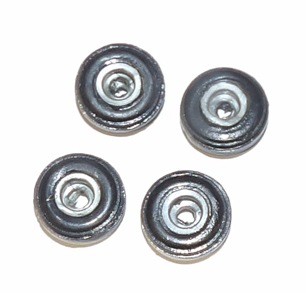 #SY229 1/64 Plastic Front Tires with Gray Rims, 1/2" x 3/16"