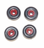 #SY230 1/64 Plastic Front Tires with Red Rims, 1/2" x 3/16"
