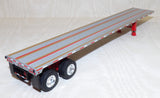 #T125 1/64 Red & Silver Wilson 48' Tandem Axle Flatbed Trailer