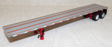 #T125 1/64 Red & Silver Wilson 48' Tandem Axle Flatbed Trailer