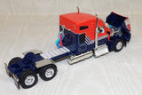 #T344 1/64 Red & Navy Blue Kenworth W990 76" Mid Roof Sleeper Cab - No Box