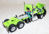 #60-1660 1/64 Lime Green & Black Kenworth W990 Day Cab & MAC Half Round End Dump Trailer