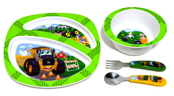 #Y12077 John Deere Kids 4-Piece Feeding Set