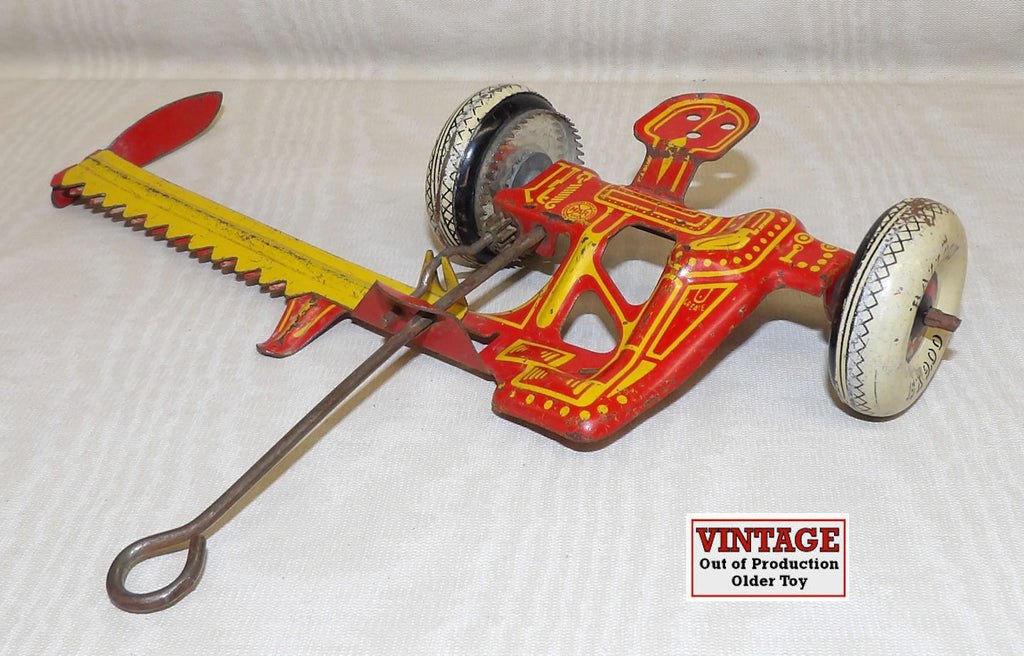 #MARX1 Tin Sickle Mower - Used, AS IS
