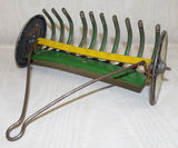 #MARX2 Tin Green Hay Rake - Used, AS IS