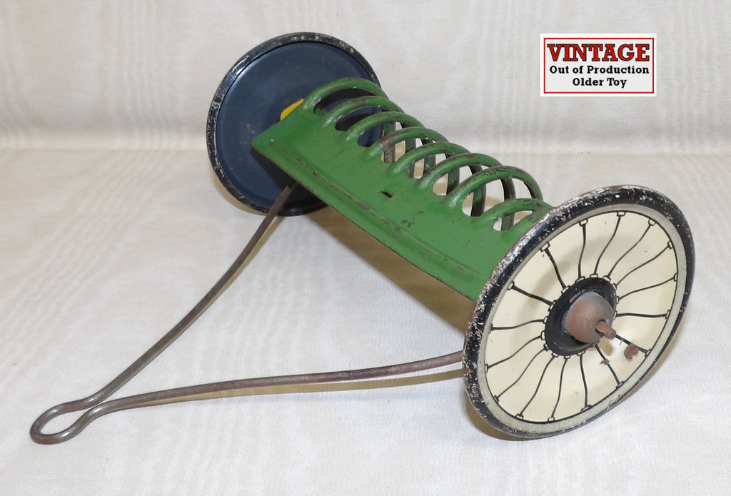 #MARX2 Tin Green Hay Rake - Used, AS IS