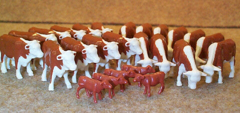 #12660B 1/64 Hereford Steers & Calves, 25 pc.