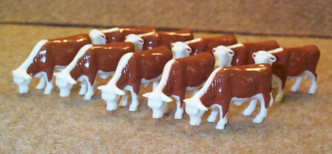 #12660 1/64 Hereford Steers, 10 pc.