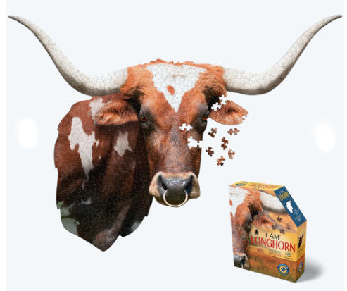 #3012MC I Am Longhorn Head-Shaped Puzzle, 520 pc.