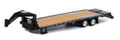 #30390 1/64 Black Gooseneck Flatbed Trailer