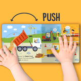 #391038 Diggers Push, Pull, Slide Board Book