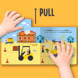 #391038 Diggers Push, Pull, Slide Board Book