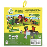 #391087 John Deere Kids Busy Green Tractor Book & Puzzle