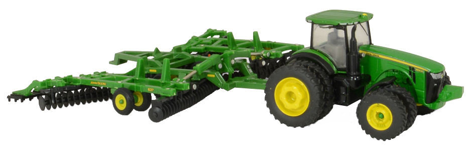 #45479 1/64 John Deere 8320R wDuals & JD 637 Disk