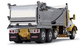 #60-1416 1/64 Yellow, White & Chrome Kenworth T880 Rogue Tri-Axle Dump Truck