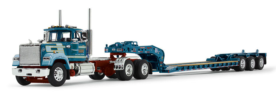 #60-1480 1/64 Sid Kamp Mack Super-Liner Day Cab & Fountaine Magnitude Tri-Axle Lowboy Trailer