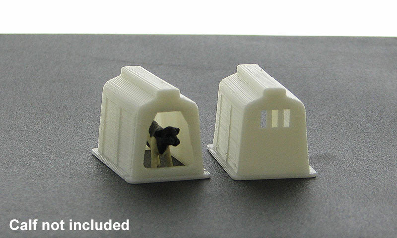 #64-335-WT 1/64 White Calf Shelter - 2 pc.