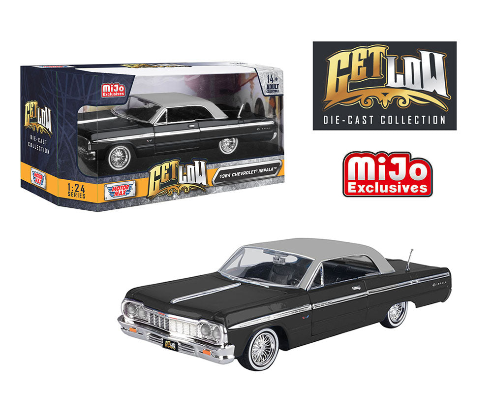 #79021BKS 1/24 Get Low Black 1964 Chevy Impala SS Low Rider