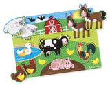 #9050 Wooden Farm Peg Puzzle