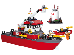 #B0630 Fireboat & Oil Tank Building Block Set