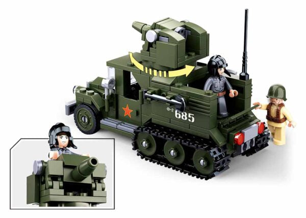 #B0685 WWII Gaz Half-Track 2-in-1 Building Block Set