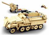 #B0695 WWII SD.KFZ 251 Half-Track with K-18 105MM Cannon Building Block Set