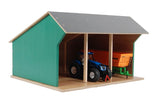 #KG610192 1/32 Wooden Farm Machinery Shed for 3 Tractors